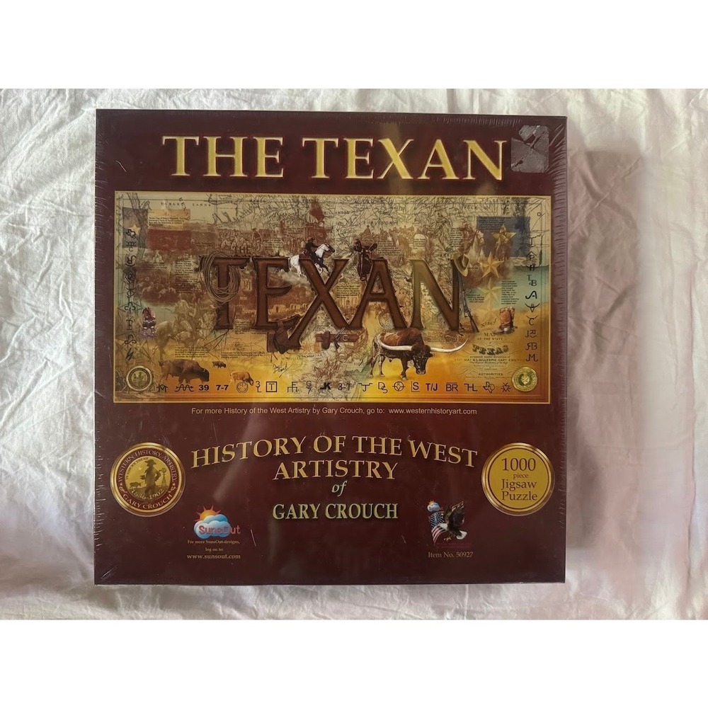 NEW The TEXAN 1000 piece jigsaw puzzle History of the West Artistry Gary Crouch